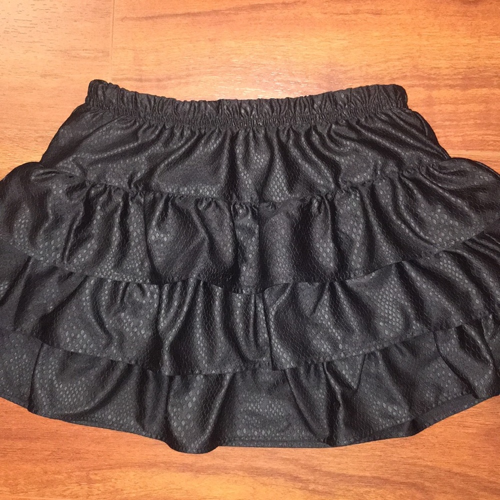 Black snakeskin skirt
